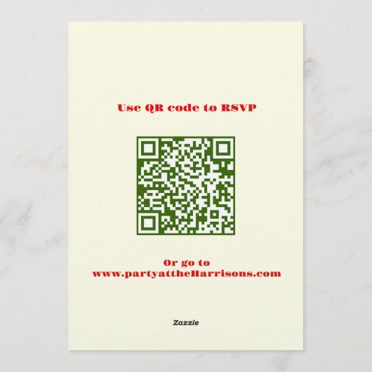 Oh What Fun Bubblegum Santa Holiday Party 招待状 (裏面)