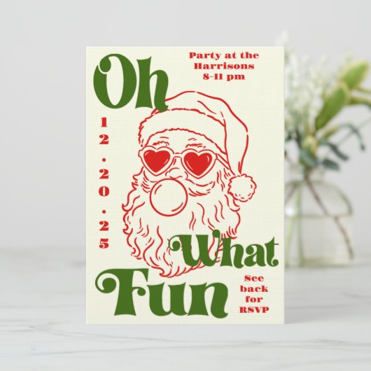 Oh What Fun Bubblegum Santa Holiday Party 招待状 (スタンド正面)