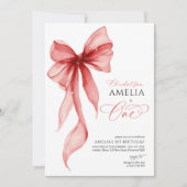 Oh What Fun Christmas 1st Birthday Party Girl 招待状 (正面)