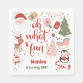 Oh what fun christmas birthday スタンダードランチョンナプキン (正面)