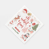 Oh what fun christmas birthday スタンダードランチョンナプキン (角)