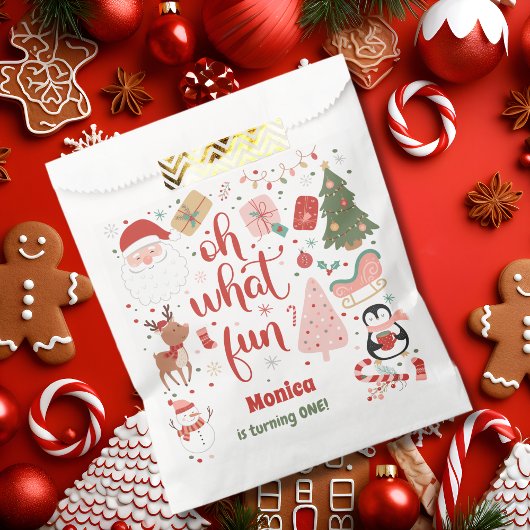 Oh what fun christmas birthday フェイバーバッグ
