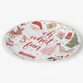 Oh what fun christmas birthday ペーパープレート (アングル)