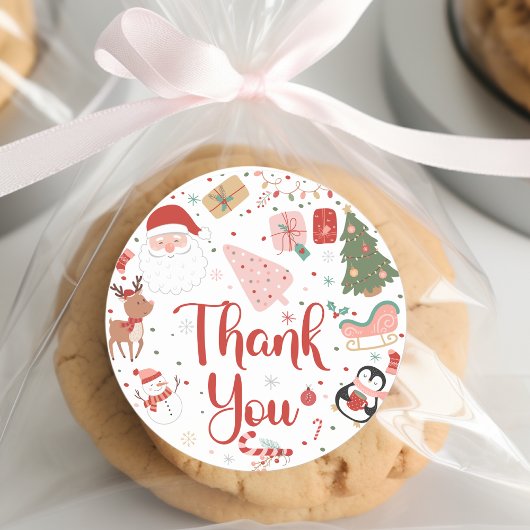 Oh what fun christmas birthday ラウンドシール