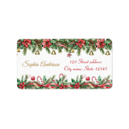 Oh What Fun Christmas Birthday Invitation ラベル