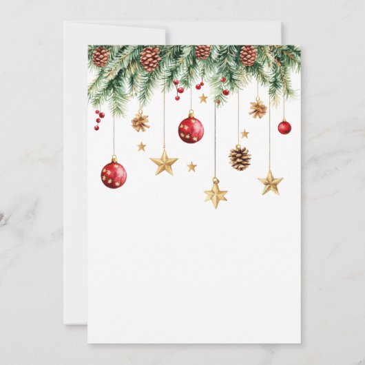 Oh What Fun Christmas Birthday Invitation 招待状 (裏面)