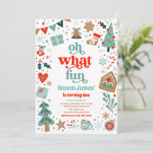 Oh What Fun Christmas Birthday Party 招待状 (スタンド正面)