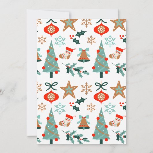 Oh What Fun Christmas Birthday Party 招待状 (裏面)