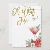 Oh What Fun Christmas Cocktail Party Invitation 招待状 (裏面)