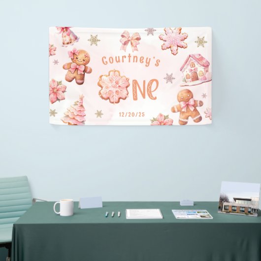 Oh What Fun Christmas Cookie 1st Birthday 横断幕 (トレードショー)