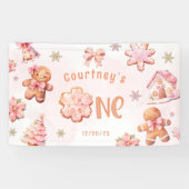 Oh What Fun Christmas Cookie 1st Birthday 横断幕 (横)