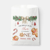 Oh What Fun Christmas Cookies 1st Birthday フェイバーバッグ (正面)