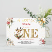 Oh what fun christmas first birthday invitation 招待状 (スタンド正面)