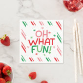 Oh What Fun Christmas Paper Napkin スタンダードカクテルナプキン (インサイチュ)