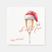 Oh What Fun Christmas Party スタンダードカクテルナプキン (正面)