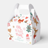 Oh What Fun Christmas Party Girl 1st Birthday  フェイバーボックス (裏面サイド)
