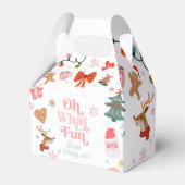Oh What Fun Christmas Party Girl 1st Birthday  フェイバーボックス (正面サイド)