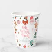 Oh What Fun Christmas Party Girl 1st Birthday  紙コップ (正面)