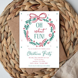 Oh What Fun Christmas Party Invitation 招待状