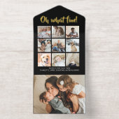 Oh What Fun Christmas Personalized 10 Photo オールインワン招待状 (内側)