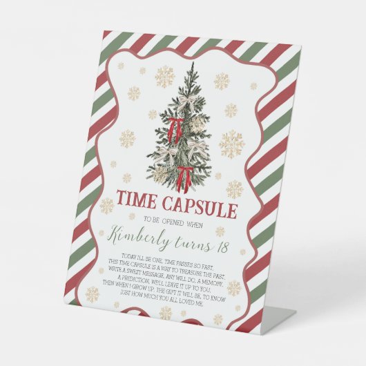 Oh What Fun Christmas Time Capsule Sign 台座サイン (正面)