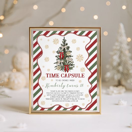 Oh What Fun Christmas Time Capsule Sign 台座サイン