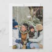 Oh What Fun Elegant Sleigh Floral Photo Christmas シーズンカード (裏面)