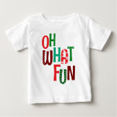 Oh what fun first birthday ベビーTシャツ (正面)
