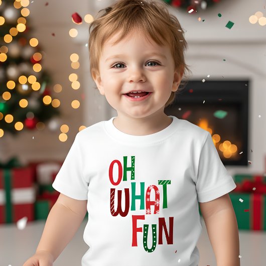 Oh what fun first birthday ベビーTシャツ