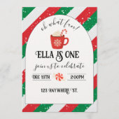 oh what fun! first birthday invitation 招待状 (正面)