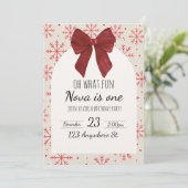 oh what fun! first birthday invitation 招待状 (スタンド正面)