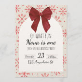 oh what fun! first birthday invitation 招待状 (正面)