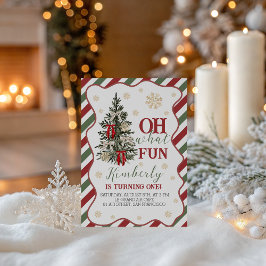 Oh What Fun First Birthday Invite 招待状