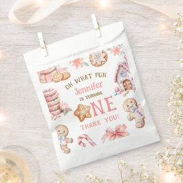 Oh What Fun Gingerbread 1st Birthday フェイバーバッグ