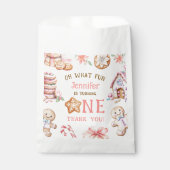 Oh What Fun Gingerbread 1st Birthday フェイバーバッグ (正面)