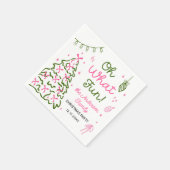 Oh What Fun Hand Drawn Christmas Holiday Party スタンダードカクテルナプキン (角)