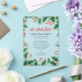 Oh What Fun! Holiday Kids Christmas Party アクリル招待状 (インサイチュ (ウェディング))