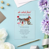Oh What Fun! Holiday Kids Funny Christmas Party アクリル招待状 (インサイチュ (ウェディング))