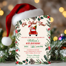 Oh What Fun Holiday Party Christmas Santa Birthday 招待状