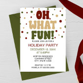 Oh What Fun Holiday Party Invitation 招待状