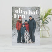Oh What Fun Holiday Photo シーズンカード (スタンド正面)