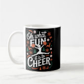 Oh What Fun It Is To Cheer Ugly Cheerleading Xmas  コーヒーマグカップ (左)