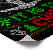 Oh What Fun It Is To Cheer Xmas Cheerleading Ugly  ポスター (角)