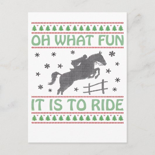 Oh What Fun It Is to Ride Ugly Christmas Horse 案内ポストカード (正面)