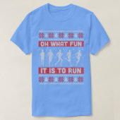 Oh What Fun It Is To Run Ugly Christmas Sweater Gi Tシャツ (デザイン正面)