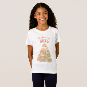 Oh What Fun It's to Read Christmas Cute Cat Books Tシャツ (正面フル)