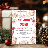 Oh What Fun,Kind Christma Holiday Party Invitation 招待状