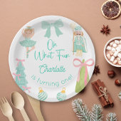 Oh What Fun Mint Nutcracker Birthday ペーパープレート