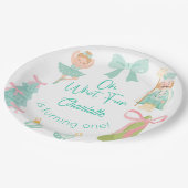 Oh What Fun Mint Nutcracker Birthday ペーパープレート (アングル)