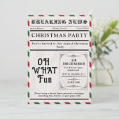 Oh What Fun Newspaper Christmas Party 招待状 (スタンド正面)